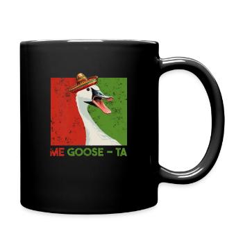 Gans mit Sombrero: ME Goose-TA - Tasse einfarbig - Schwarz - Rechts