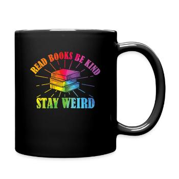 Reading Books Friendly Being Crazy Reading - Full Colour Mug - black - Right