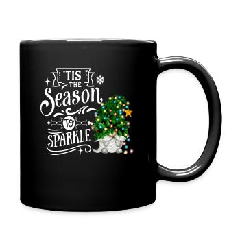 Tis The Season To Sparkle Christmas Gnome - Full Colour Mug - black - Right