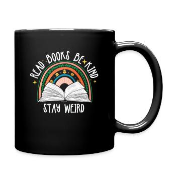 Reading Books Friendly Being Crazy Reading - Full Colour Mug - black - Right