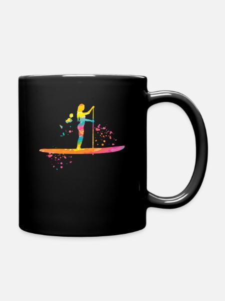 Stand Up Paddling Stand Up Board Sup - Full Colour Mug - black
