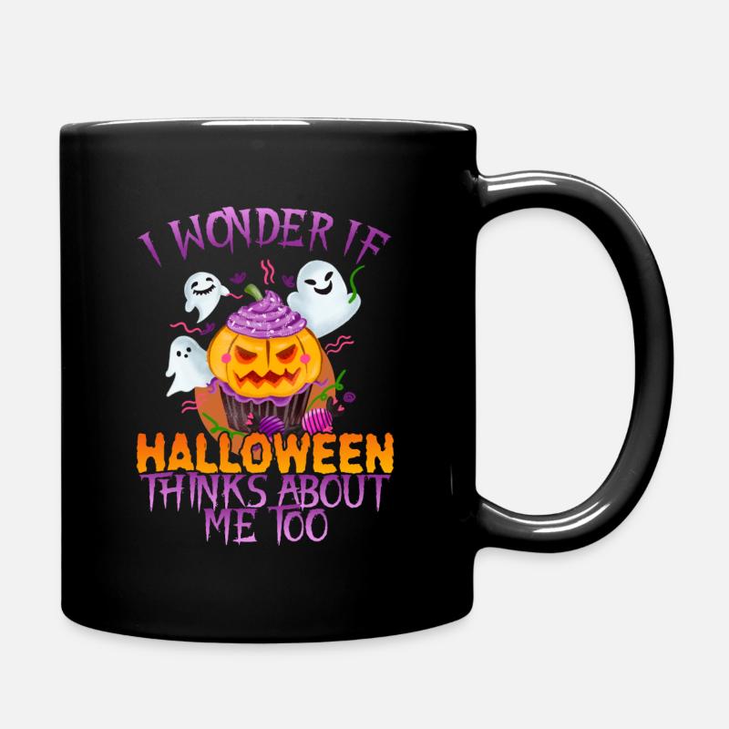 Je me demande si Halloween pense aussi à moi - Mug uni - noir
