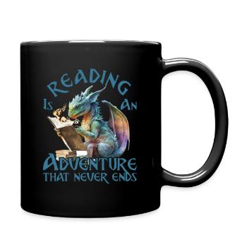 Lesen Ist Ein Abenteuer Bibliothek Lehrer - Tasse einfarbig - Schwarz - Rechts