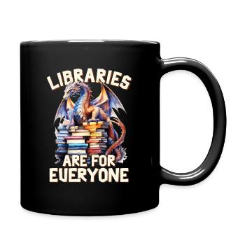 Bibliotheken Sind Für Alle Da Bibliothekar - Tasse einfarbig - Schwarz - Rechts