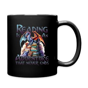 Lesen Ist Ein Abenteuer Bibliothek Lehrer - Tasse einfarbig - Schwarz - Rechts