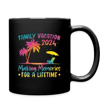 Familienurlaub Erinnerungen Schaffen - Tasse einfarbig - Schwarz - Rechts