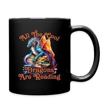 Alle Coolen Kids Lesen Drachen - Tasse einfarbig - Schwarz - Rechts