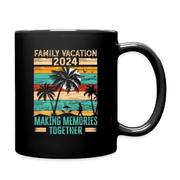 Familienurlaub Erinnerungen Schaffen - Tasse einfarbig - Schwarz - Rechts