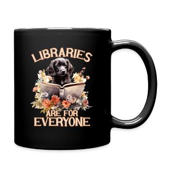 Bibliotheken Sind Für Alle Da Bibliothekar - Tasse einfarbig - Schwarz - Rechts