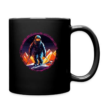 Snowboard ou ski puis après-ski - Mug uni - noir - Droite