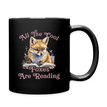 Alle Coolen Kids Lesen Fuchs - Tasse einfarbig - Schwarz - Rechts