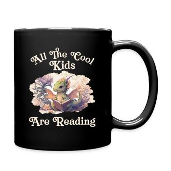 Alle Coolen Kids Lesen Drachen - Tasse einfarbig - Schwarz - Rechts