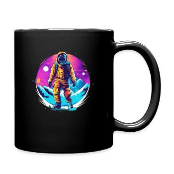 Snowboard ou ski puis après-ski - Mug uni - noir - Droite