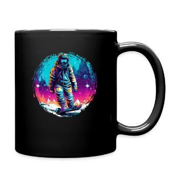Snowboard ou ski puis après-ski - Mug uni - noir - Droite
