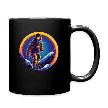 Snowboard ou ski puis après-ski - Mug uni - noir - Droite
