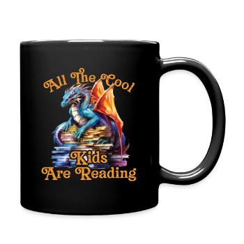 Alle Coolen Kids Lesen Drachen - Tasse einfarbig - Schwarz - Rechts