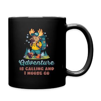 L’aventure appelle les enfants orignal mignon - Mug uni - noir - Droite
