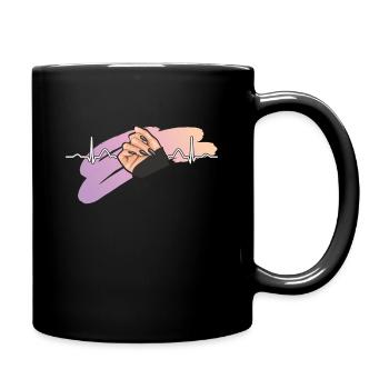 Heartbeat Nail Design Nail Studio Tech - Mug uni - noir - Droite