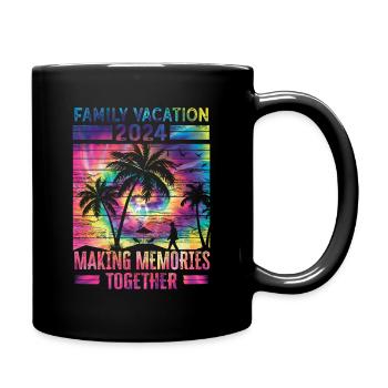 Familienurlaub Erinnerungen Schaffen - Tasse einfarbig - Schwarz - Rechts