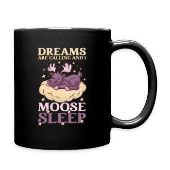 Dreams Are Calling Youth Cute Moose - Full Colour Mug - black - Right