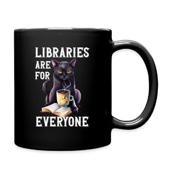 Libraries are for everyone Librarian - Full Colour Mug - black - Right