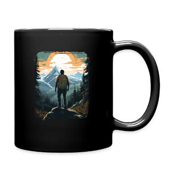 Forest Nature Trekking Adventure - Full Colour Mug - black - Right