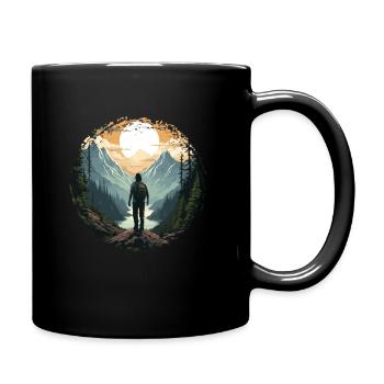 Forest Nature Trekking Adventure - Full Colour Mug - black - Right