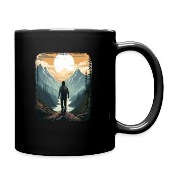 Forest Nature Trekking Adventure - Full Colour Mug - black - Right