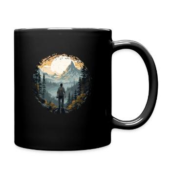 Forest Nature Trekking Adventure - Full Colour Mug - black - Right