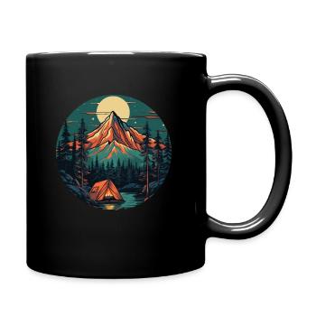 Forest Nature Trekking Adventure - Full Colour Mug - black - Right