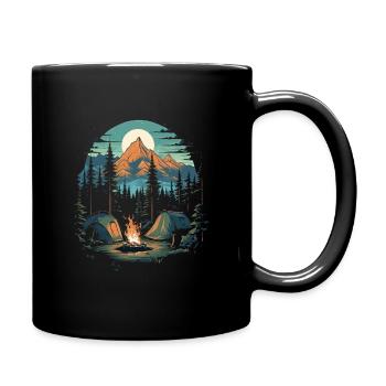 Forest Nature Trekking Adventure - Full Colour Mug - black - Right