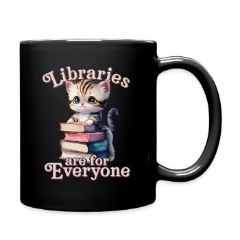 Libraries are for everyone Librarian - Full Colour Mug - black - Right