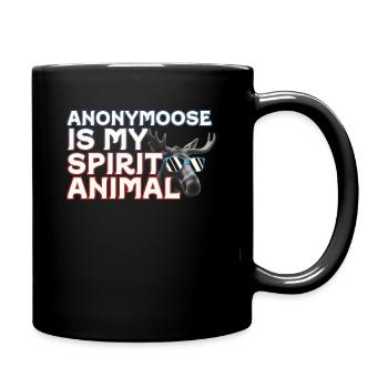 Anonymoose Ist Mein Spirit Animal Cooler Elch - Tasse einfarbig - Schwarz - Rechts