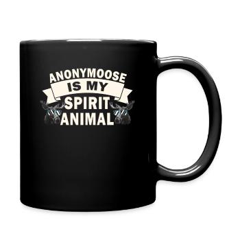 Anonymousoose Is My Spirit Animal Cool Moose - Full Colour Mug - black - Right