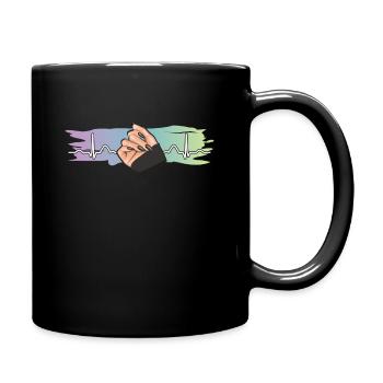 Heartbeat Nail Design Nail Studio Tech - Mug uni - noir - Droite