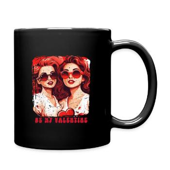 Valentinstag-Outfit für Sie und Sie in Liebe - Tasse einfarbig - Schwarz - Rechts