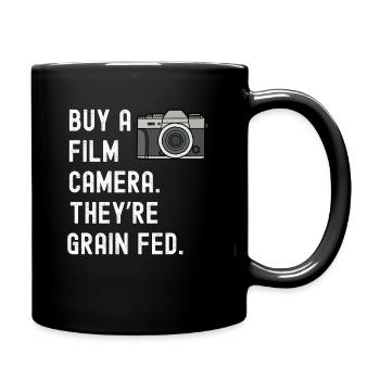 Film Camera grain fed funny photography gift - Full Colour Mug - black - Right