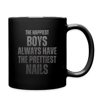 Les gars les plus heureux Les plus beaux ongles Nail Tech - Mug uni - noir - Droite