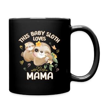 Ce bébé paresseux aime maman le jour de la fête des mères - Mug uni - noir - Droite