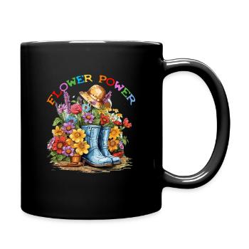 Die Freude eines Gartenliebhabers - Tasse einfarbig - Schwarz - Rechts