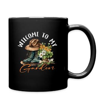 Die Freude eines Gartenliebhabers - Tasse einfarbig - Schwarz - Rechts