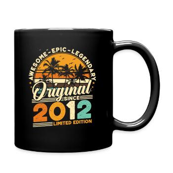 Original 2012 Vintage Vintage Anniversaire Rétro - Mug uni - noir - Droite