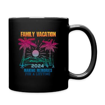 Family holidays 2024 make memories - Full Colour Mug - black - Right