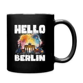 Bonne année avec feux d’artifice à Berlin - Mug uni - noir - Droite