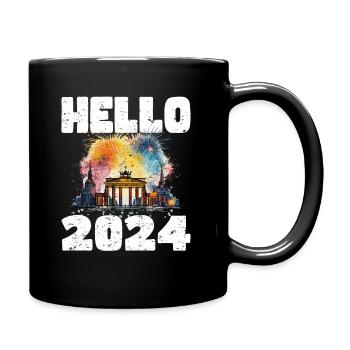 Bonne année avec feux d’artifice à Berlin - Mug uni - noir - Droite