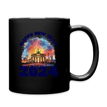Bonne année avec des feux d’artifice à Berlin - Mug uni - noir - Droite