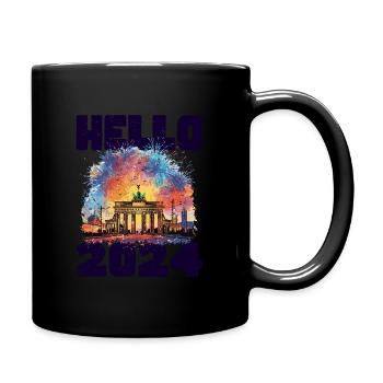 Bonne année avec feux d’artifice à Berlin - Mug uni - noir - Droite