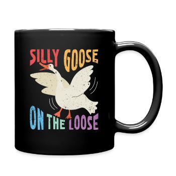The stupid goose on the loose - Full Colour Mug - black - Right