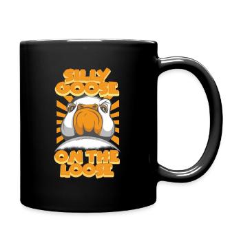 The stupid goose on the loose - Full Colour Mug - black - Right
