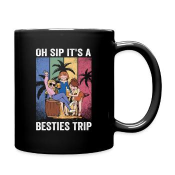 Week-end entre filles Oh Sip C’est un voyage de meilleures amies - Mug uni - noir - Droite